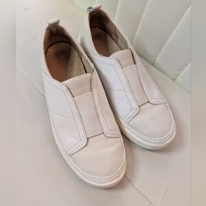 Vionic Zinah White Leather Slip On Comfort Sneakers Shoes Size Womens 8.5